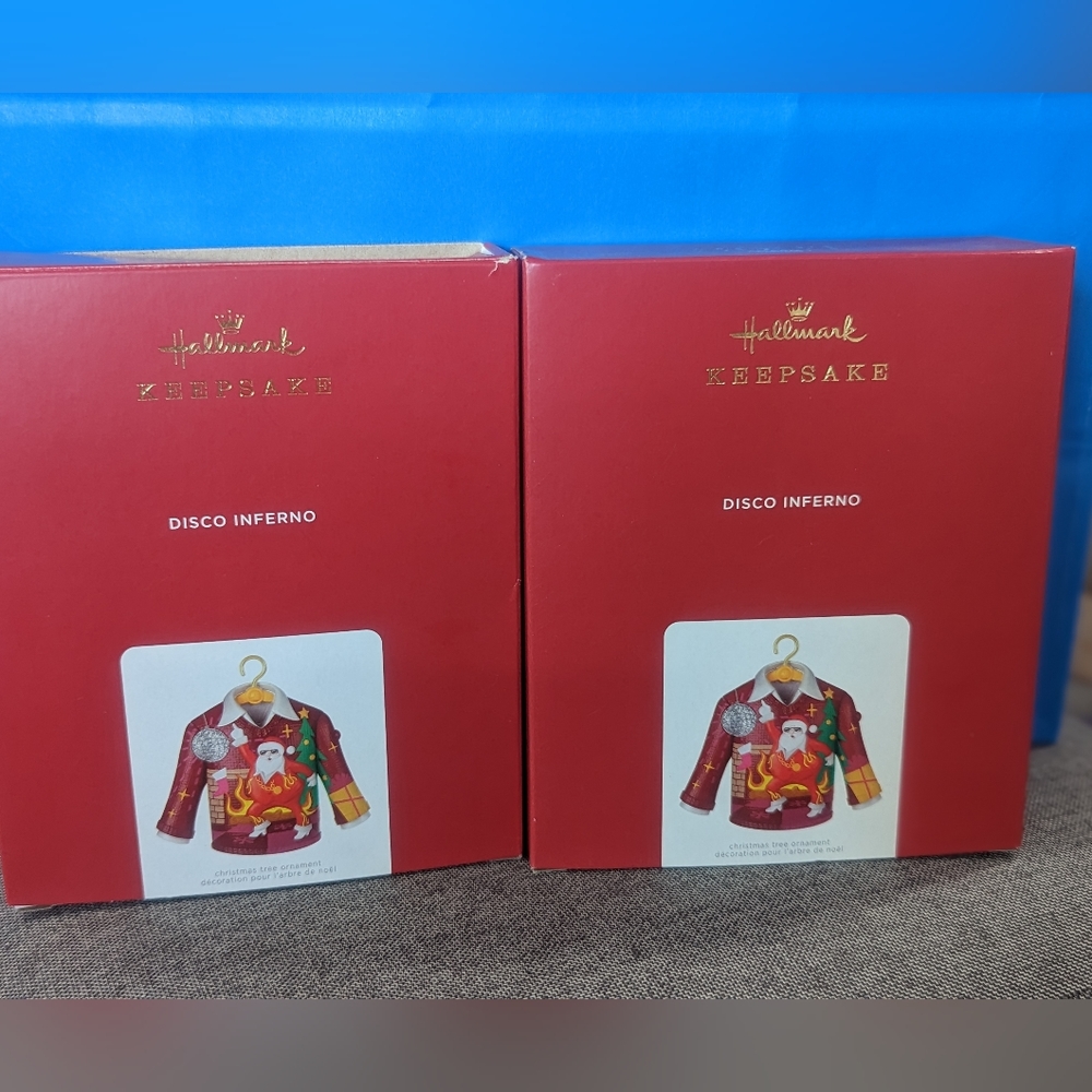 Hallmark Keepsake Disco Inferno Ugly Sweater Ornament (magic sound 2021)
